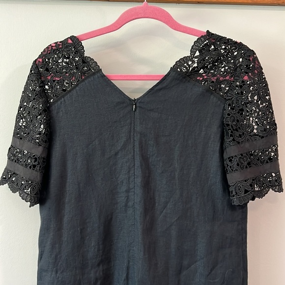 Escada Sport - see measurements, black linen lace dress - Picture 6 of 11